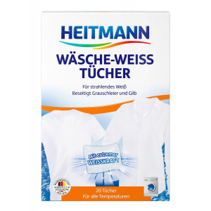 Салфетки для стирки белого белья Heitmann 20 штук